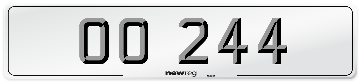 OO 244 Number Plate from New Reg